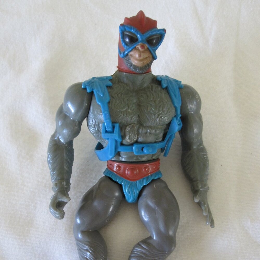 1981 Masters of the Universe MOTU action figure: Stridor w/ Blue Jetpack